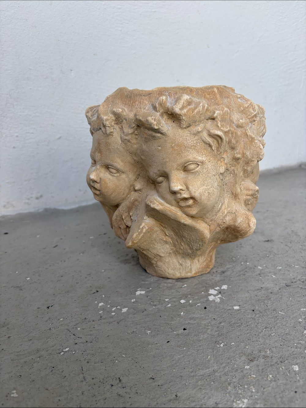 Hayes Parker cherubs sandstone candle holder